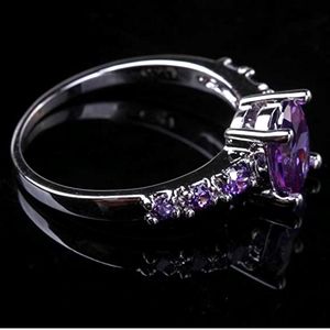 Purple Rhine Stone Ring